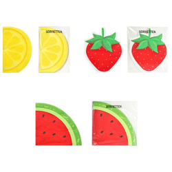 Napkins, Silhouette, fruit, pack of 12, 3/s