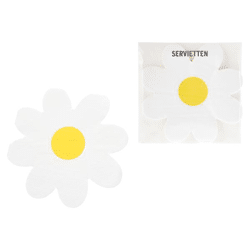 Napkins, silhouette, flower, pack of 12