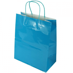 Geschenktüte mit Henkel XL blau 32 cm