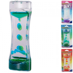 Liquid motion bubbler zandloper 14 cm 3 assorti