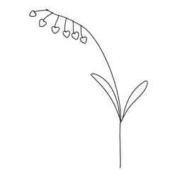 Plug, lily of the valley, line, small, approx. 23cmH