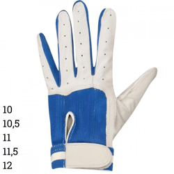 Slaghandschoen 23YA leer links blauw 5 assorti maten 52 stuks