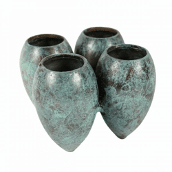Dekocandle vaas Turquoise 13 cm