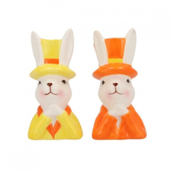 Vaas paashaas Easter Bunny 11 cm 2 assorti