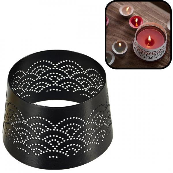 (R) Ersatzkappe für Kerzen Lace schwarz 8,5 cm