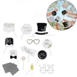 Ginger Ray photobooth props Wedding 12 pieces