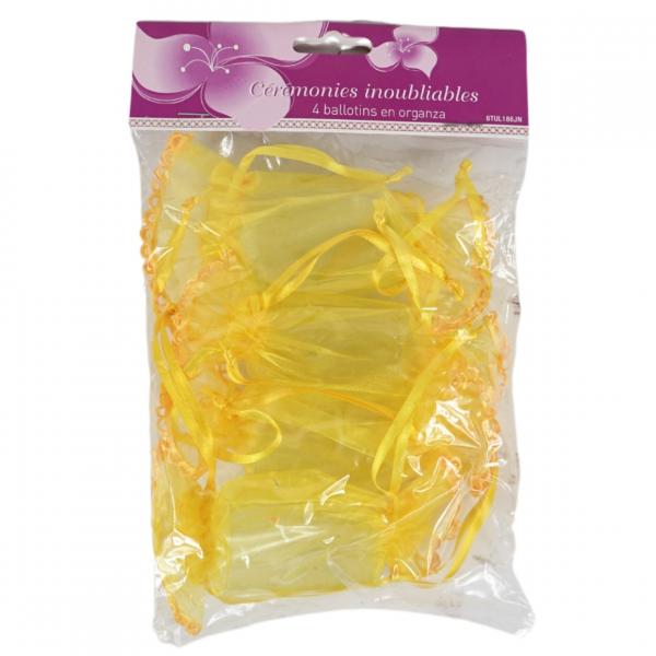 Geschenkbox gelb 13 cm 4er Set