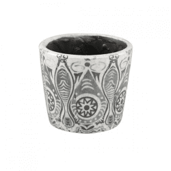 PTMD bloempot Beire S deco print zwart/wit 10 cm