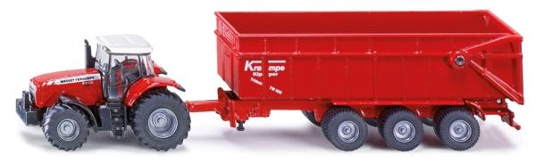 SIKU 1844 - Massey Ferguson Traktor mit Anh&auml;nger - Modellauto