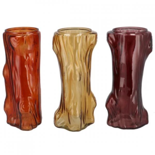 Vase Baum braun 19 cm 3 Stück sortiert
