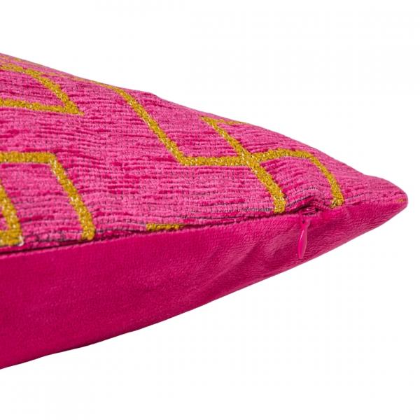 (R) Kissenbezug Jacquard rosa 45 x 45 cm