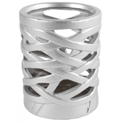 Countryfield theelichthouder Redmon L zilverkleurig 15 cm