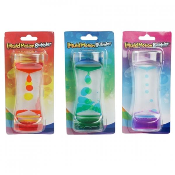 Liquid Motion Bubbler Sanduhr 14 cm 3 Stück sortiert