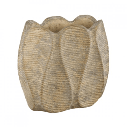 PTMD Blumentopf Wachs oval braun 30 cm