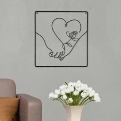 Wanddekoration Hände & Herz, ca.30x32cm