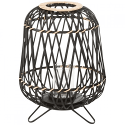 J-Line lantern bamboo black 42 cm