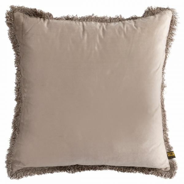PTMD Kissen Nous Samt beige 60 x 60 cm