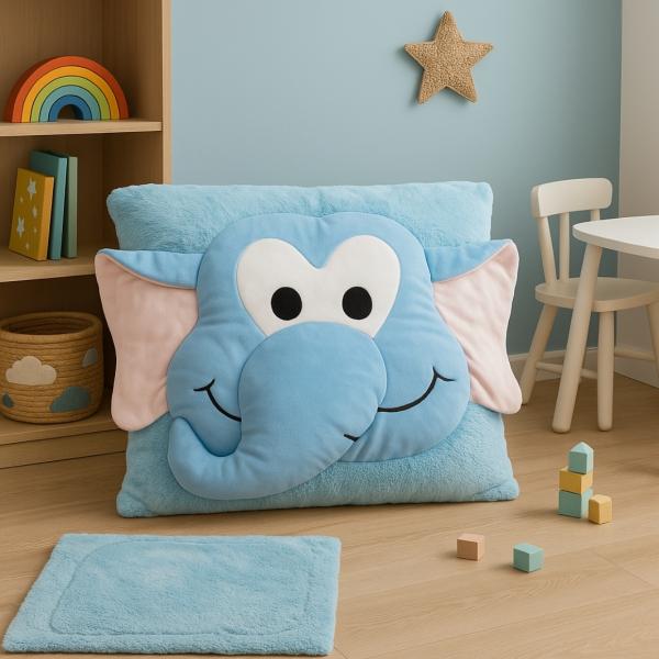 Kissen XL Animal Face Plüsch 70 x 70 cm 4 Stück sortiert