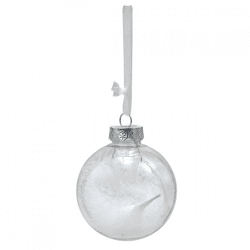 Wilko Weihnachtskugel Federn 9 cm 12 Stück