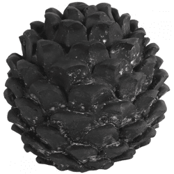 Countryfield Skulptur Tannenzapfen Donato L schwarz 18 cm