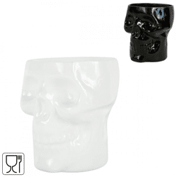 Tea light holder skull 10 cm 2 assorted