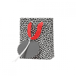 Geschenktüte Retro schwarz/weiß 10 x 3 x 11 cm