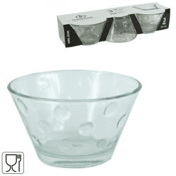 Schaal Mirel glas 300 ml set van 3
