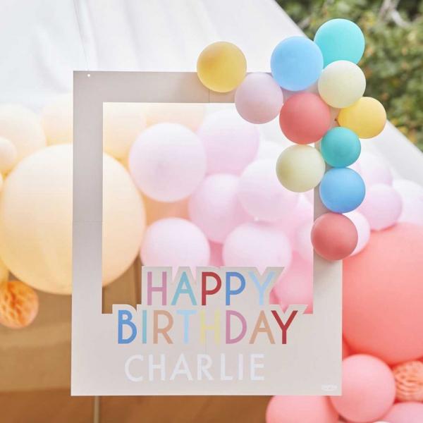 Ginger Ray Photobooth mit Luftballons Happy Birthday 72 cm