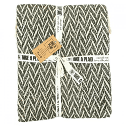 Take a Plaid 22 gerecycled katoen groen 125 x 150 cm