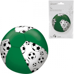 Balloon cover with 3 balloons soccer green 23 cm