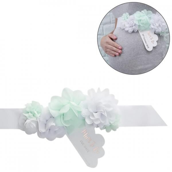 Ginger Ray Babyshower Schärpe Mum to Be mintgrün/weiß