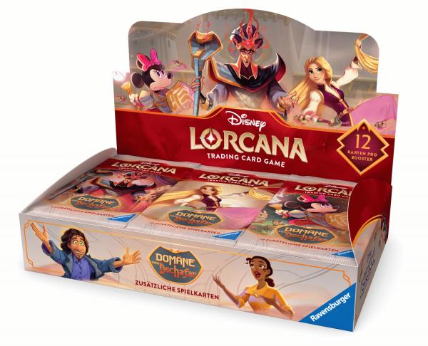 Disney Lorcana: Set 8 - D&ouml;m&auml;ne von Dschafar - Display mit 24 Booster Packs (Deutsch) - Trading Cards