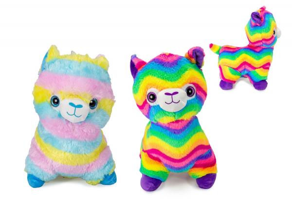 Lama Regenbogen - 2-fach sortiert - Pl&uuml;sch 40 cm