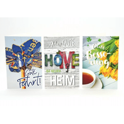 Glückwunschkarte diverse Anlässe - 100 Stück - 8 Motive - 11,5 x 17,5 cm