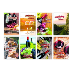 Wein Geburtstagskarte - sortiert