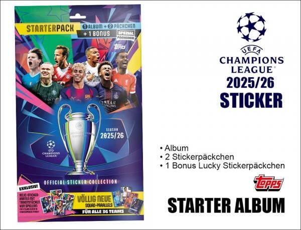 Topps UEFA Champions League 2025/2026 Sticker &ndash; MULTIPACK