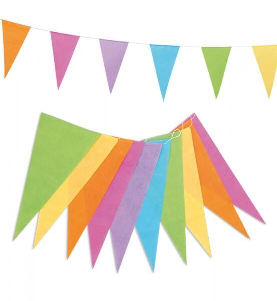 Girlande Wimpel bunt - 3,6 m