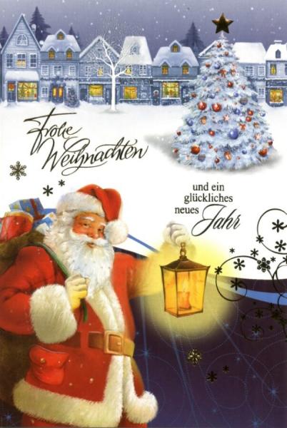 Weihnachtskarten Weihnachtsmann - 100 St&uuml;ck - 6 Motive