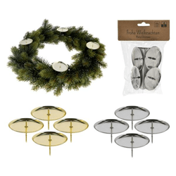 Candle holder, grommet, set of 4, 2/s, approx. 6cm