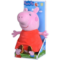 Simba 109261009 - Peppa Pig: Peppa plush figure with sound