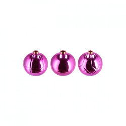 Vaas Christmasball fuchsia 9 cm 3 assorti