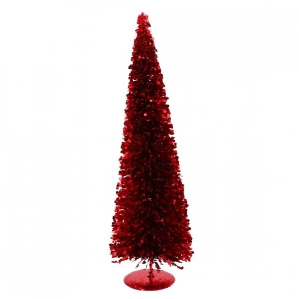 Kerstboom Sparkle Sequins rood 50 cm