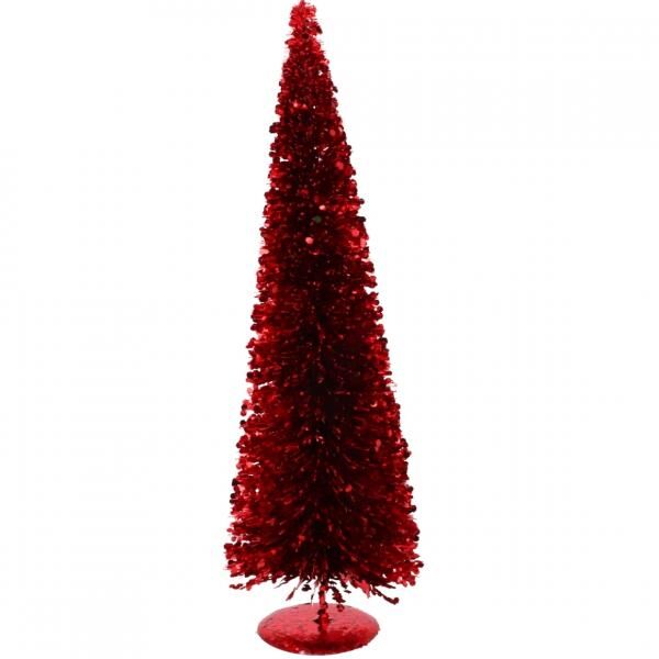 Kerstboom Sparkle Sequins rood 60 cm