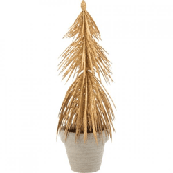 Dennenboom in pot glitter goudkleurig 22 cm