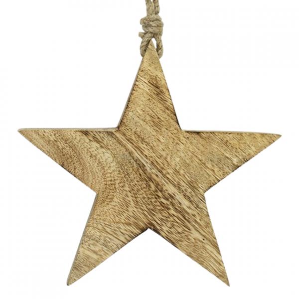 Anhänger Star Mangoholz 19 cm