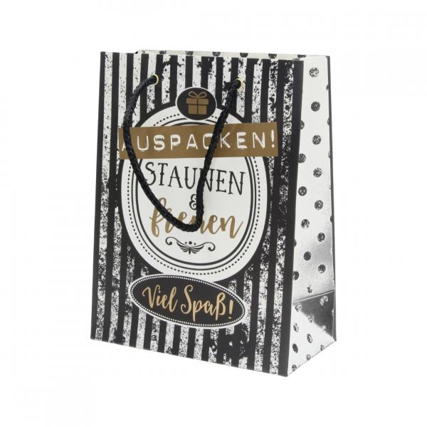 Geschenktüte Auspacken! 16,5 x 10 x 21,5 cm