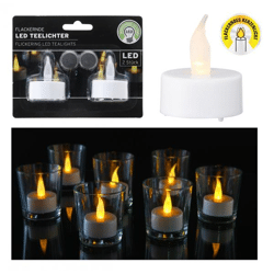 LED tea light, set of 2, white