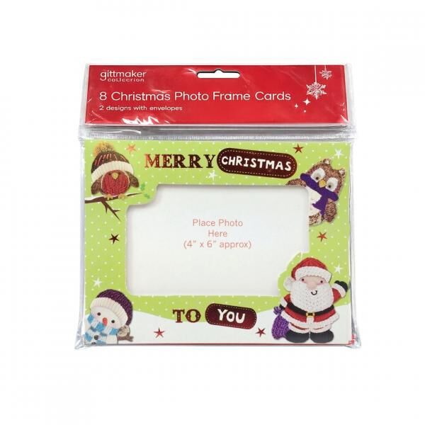 Fotorahmen Weihnachtskarten mit Umschlag 8 Stk.