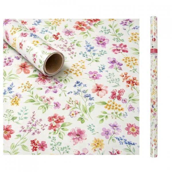Geschenkpapier Blumen 200 x 70 cm