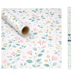 Horn cadeaupapier bladeren bloemen 200 x 70 cm